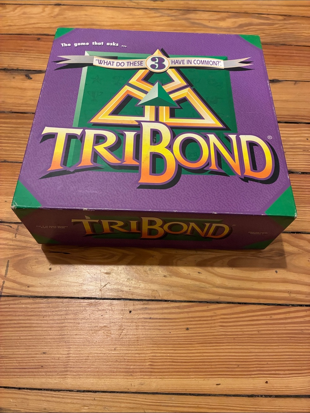Barely Used TriBond Trivia Board Game - Purple & Green